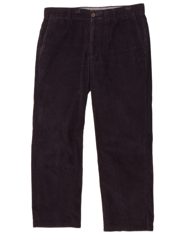 Pantaloni dritti da uomo in velluto a coste Dockers W36 L28 cotone blu navy