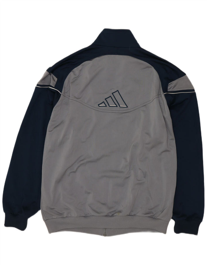 Giacca da tuta da uomo Adidas UK 44/46 Large Grigio Colourblock Poliestere