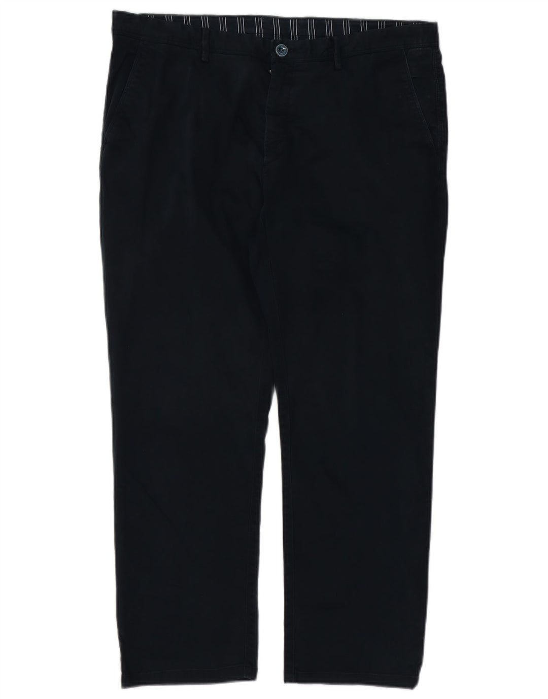 MASSIMO DUTTI Pantaloni chino dritti da uomo EU 46 XL W36 L27 Blu navy