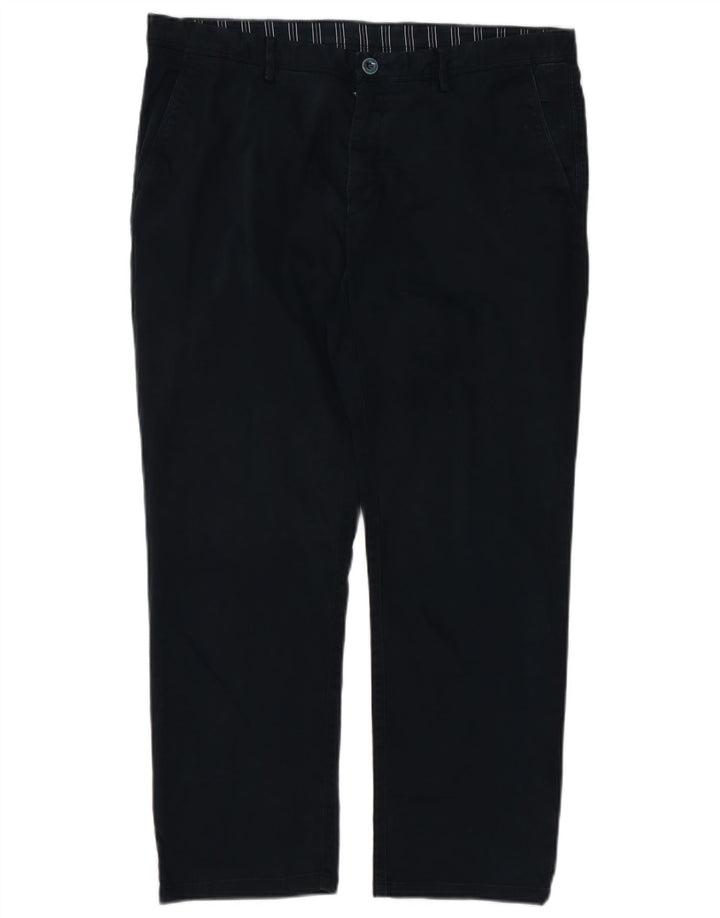 MASSIMO DUTTI Pantaloni chino dritti da uomo EU 46 XL W36 L27 Blu navy