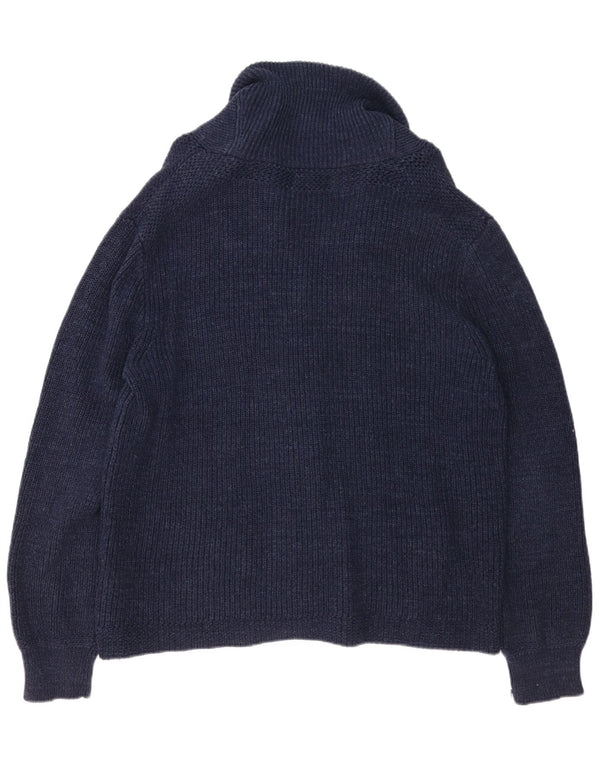 Polo Ralph Lauren Maglione cardigan da uomo XL in cotone blu navy