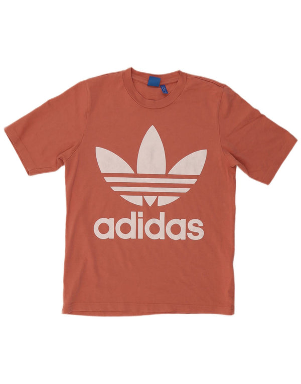 T-shirt grafica da uomo Adidas Top Small in cotone rosa