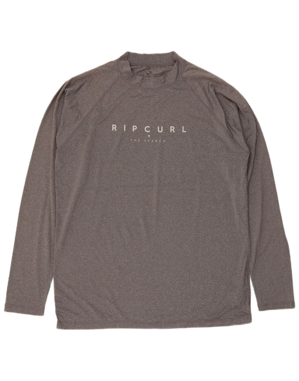 Rip Curl Top da uomo con vestibilità comoda grafica manica lunga grande poliestere grigio