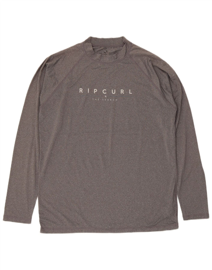 Rip Curl Top da uomo con vestibilità comoda grafica manica lunga grande poliestere grigio