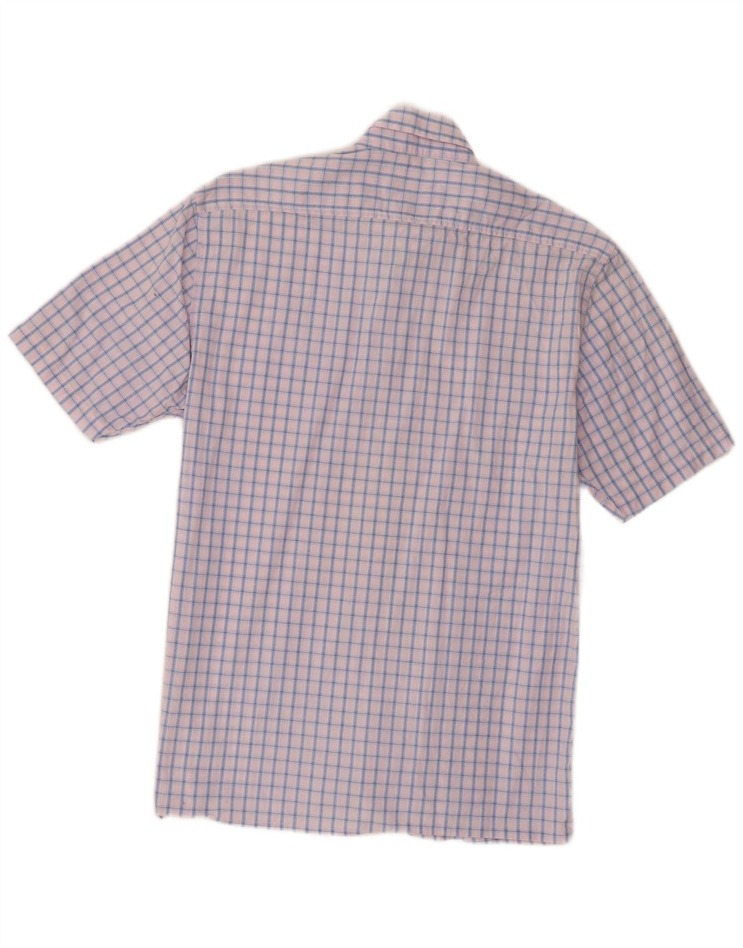 Camicia a maniche corte da uomo Yves Saint Laurent in cotone a quadri rosa medio