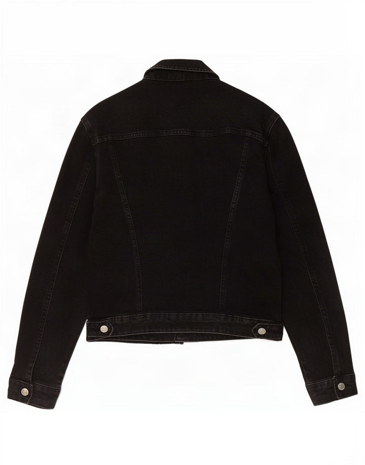 Giacca corta in denim da donna Zara UK 14 grande nera