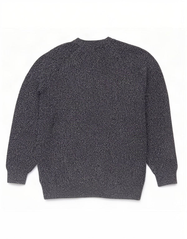 Maglione maglione girocollo da uomo Gant XL in cotone screziato blu navy