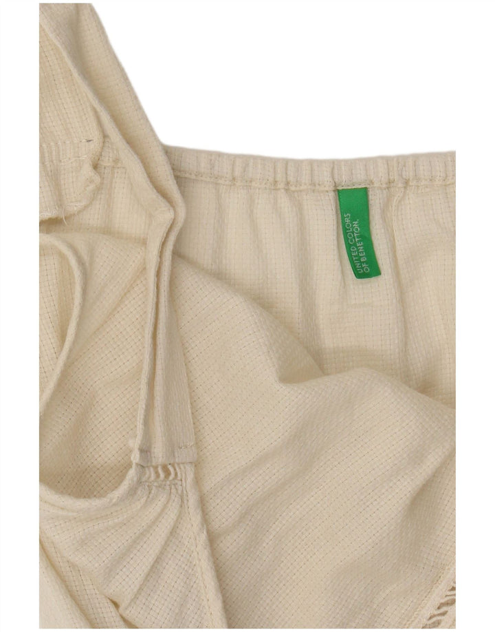 Top da donna Benetton Cami Top UK 12 medio bianco sporco