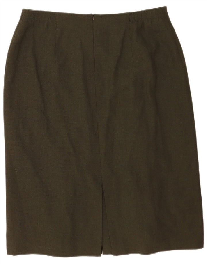 Gonna dritta da donna ARA UK 18 XL W34 poliestere kaki