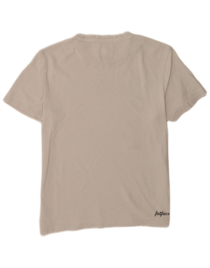 T-shirt grafica da uomo Fat Face Top in cotone bianco medio