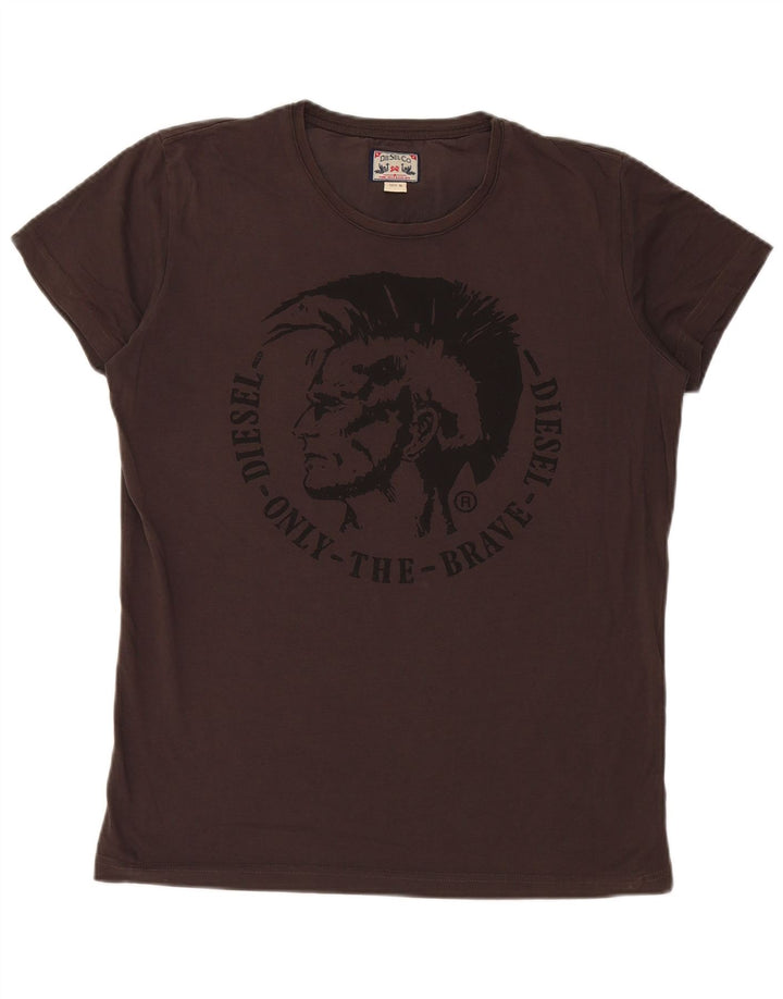 T-shirt grafica da uomo Diesel Top nera media