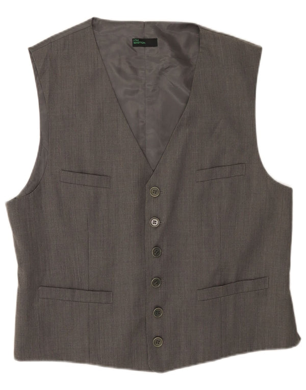 Gilet Uomo Benetton IT 54 XL Grigio Lana