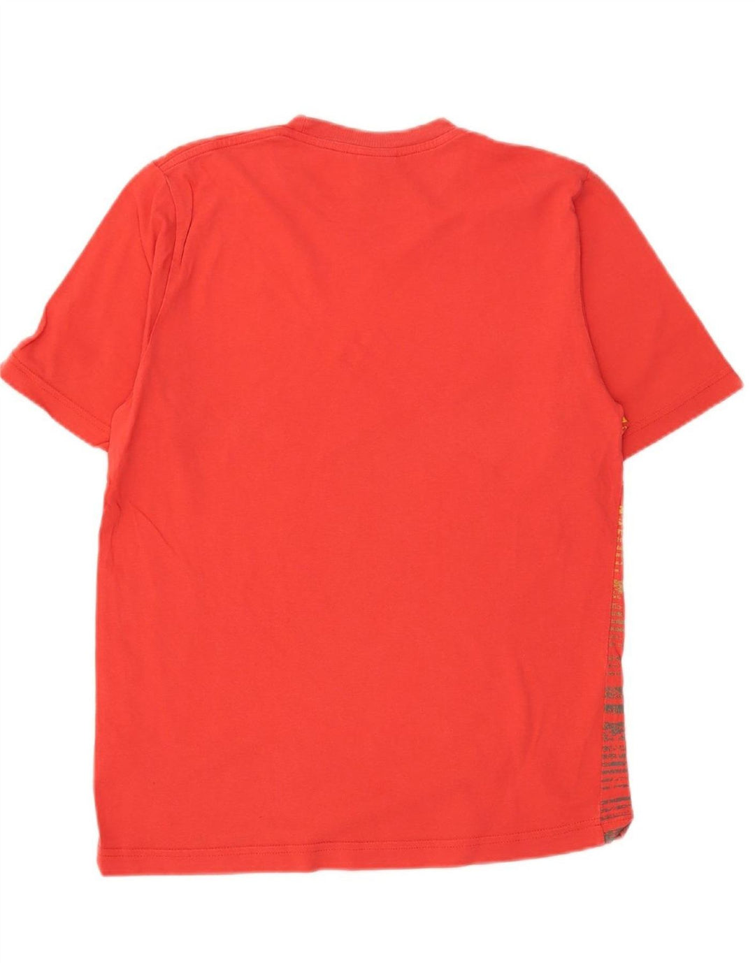 NIKE Womens T-Shirt Top UK 39/41 Medium Red Striped Cotton