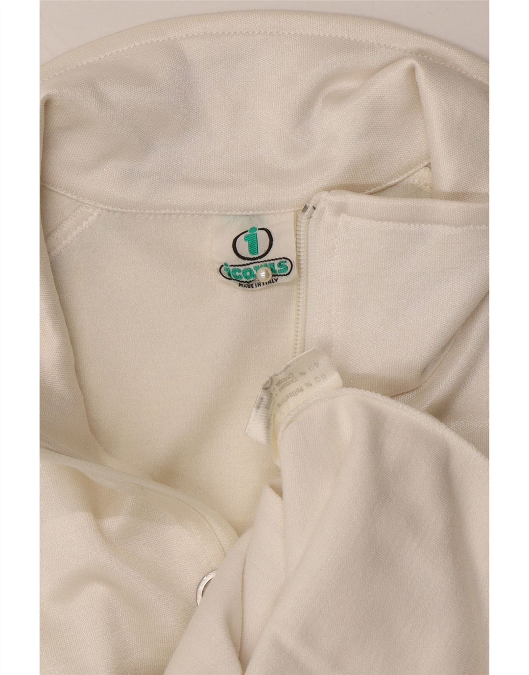 ICARUS Mens Tracksuit Top Jacket Small Off White Polyester Vintage Icarus and Second-Hand Icarus from Messina Hembry 