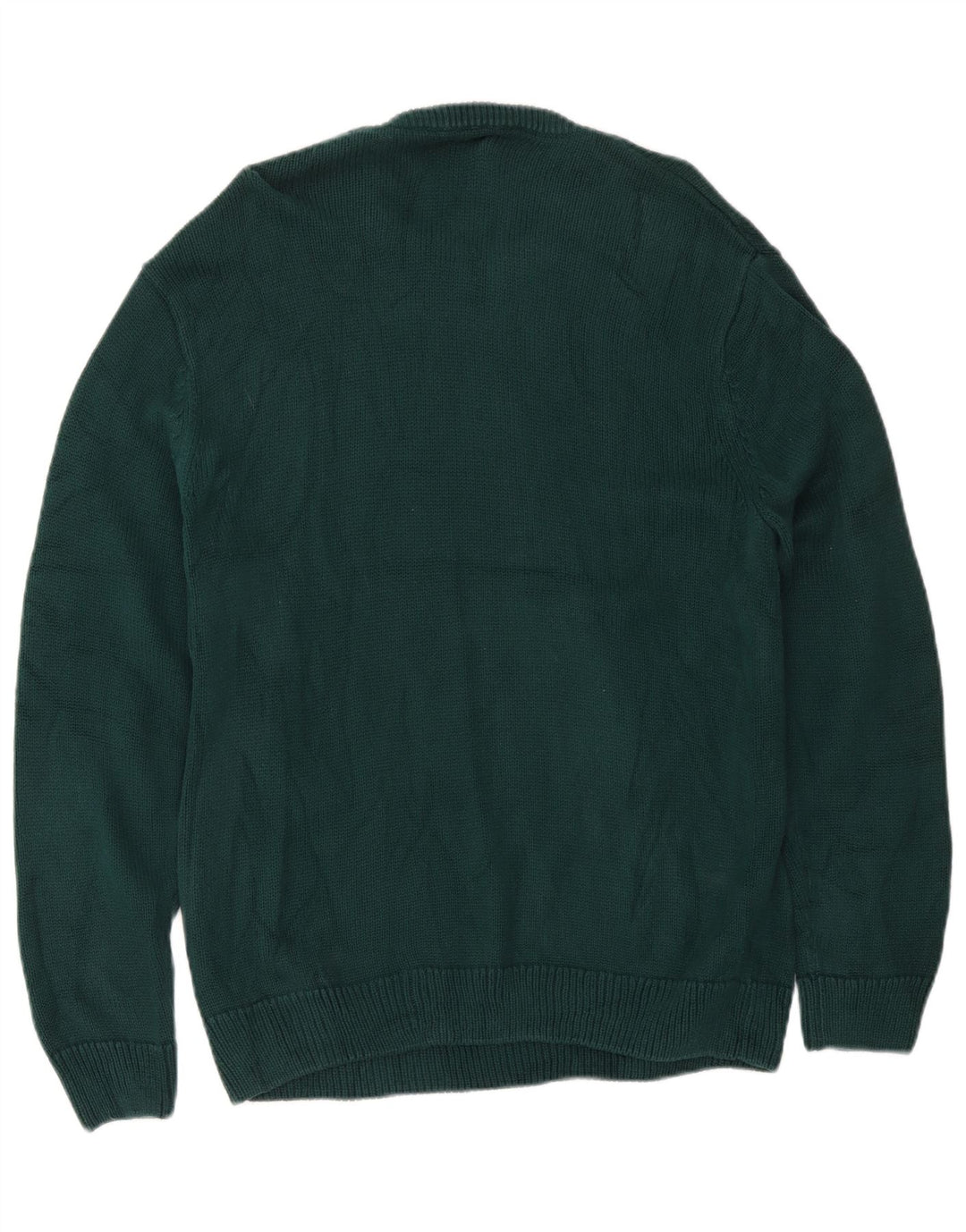 Chaps Uomo Maglione Girocollo Vestibilità Regolare Maglione Grande Cotone Verde