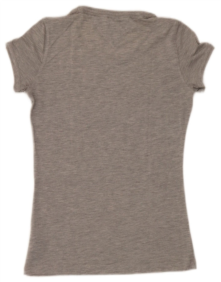 T-shirt grafica da donna Tommy Hilfiger Top UK 12 Poliestere grigio medio