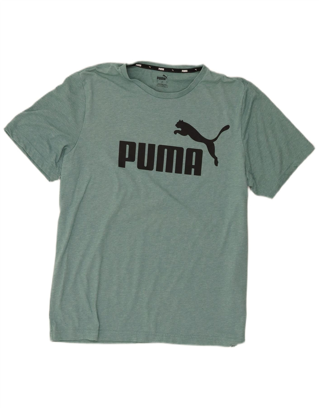 Puma T-shirt grafica da uomo Top grande in poliestere chiazzato verde
