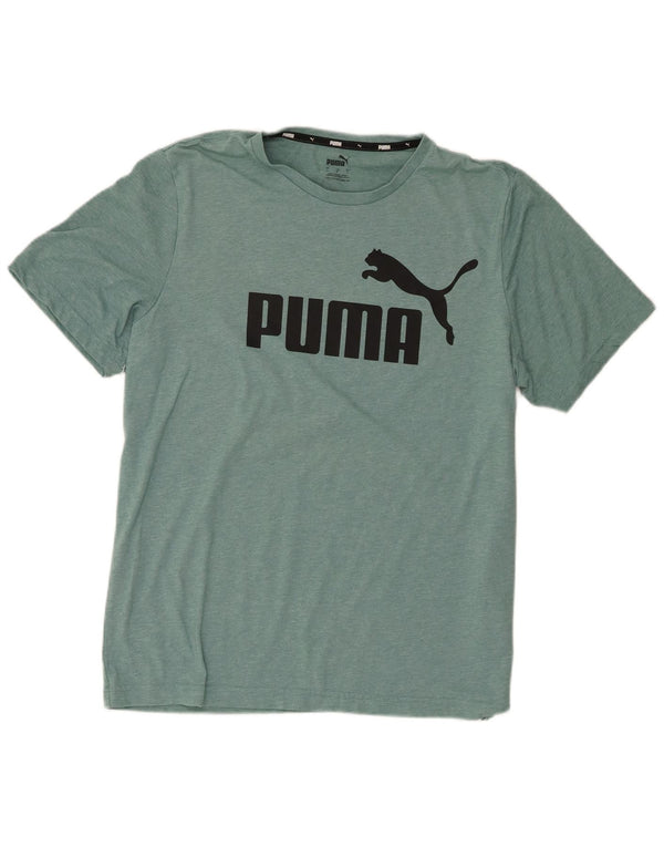Puma T-shirt grafica da uomo Top grande in poliestere chiazzato verde