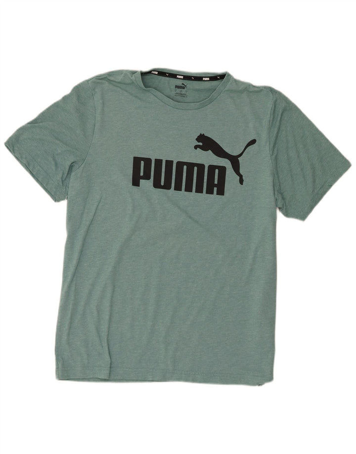 Puma T-shirt grafica da uomo Top grande in poliestere chiazzato verde