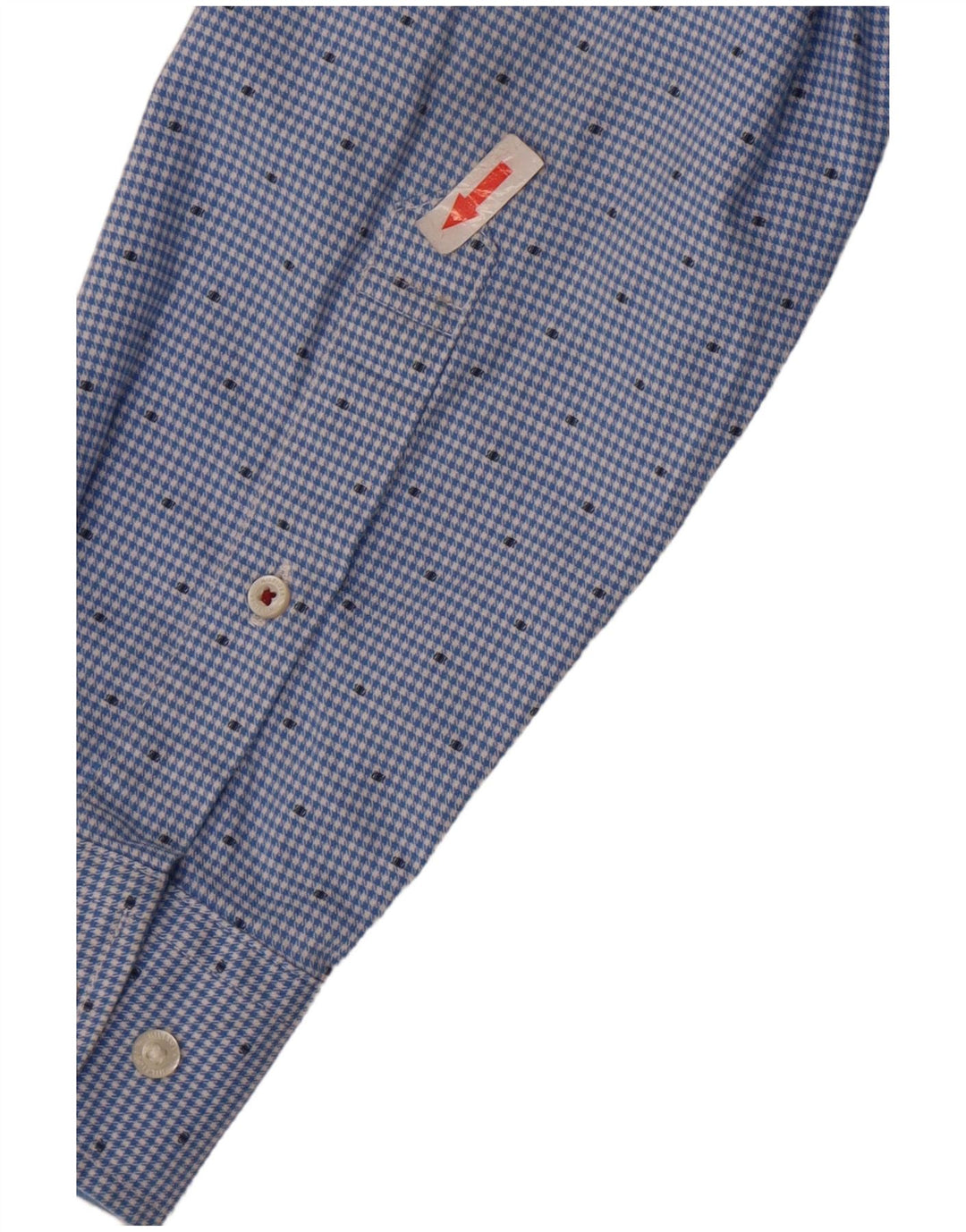Camicia slim fit da uomo Tommy Hilfiger in cotone pied de poule blu medio