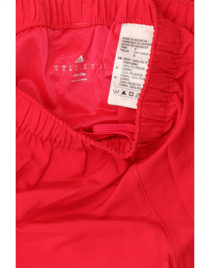 Pantaloncini sportivi ADIDAS Climalite da donna UK 10 piccoli poliestere rosa