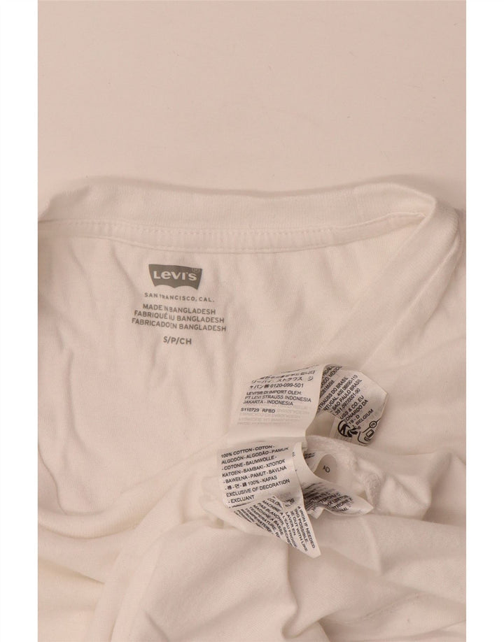 T-shirt da donna Levi's Top UK 10 piccola in cotone bianco