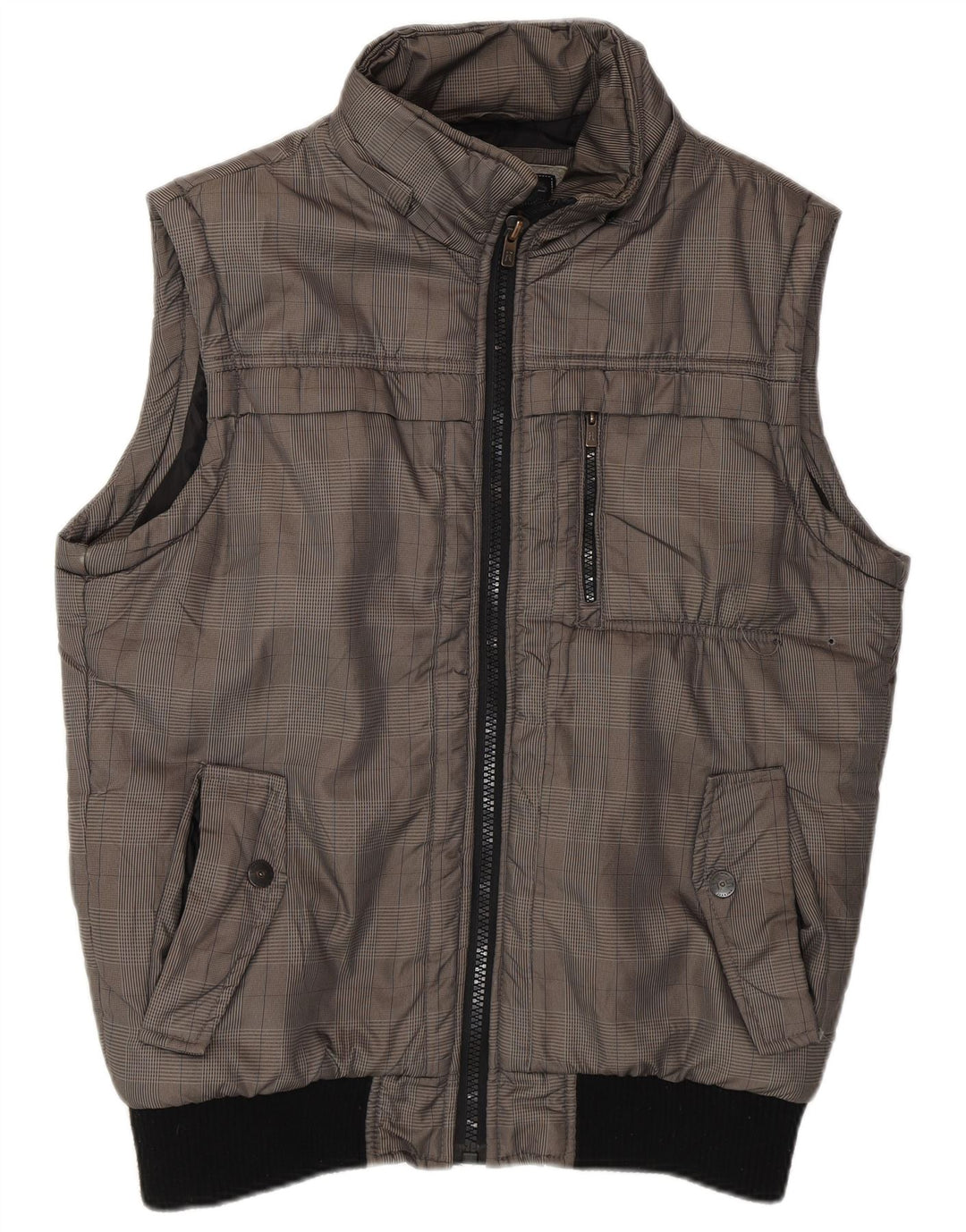JACK & JONES Gilet da uomo UK 40 grande grigio a quadri