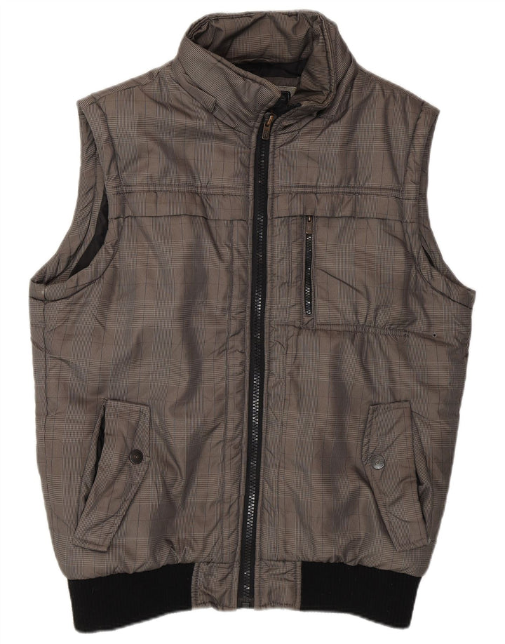 JACK & JONES Gilet da uomo UK 40 grande grigio a quadri