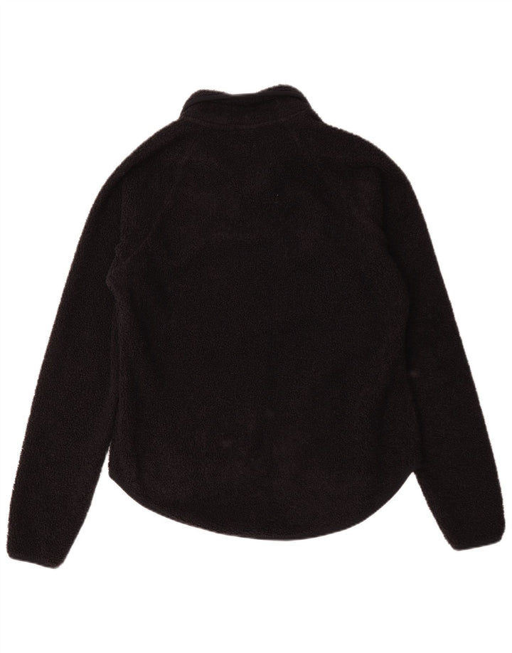 Giacca in pile vintage da donna UK 14 medio blu navy
