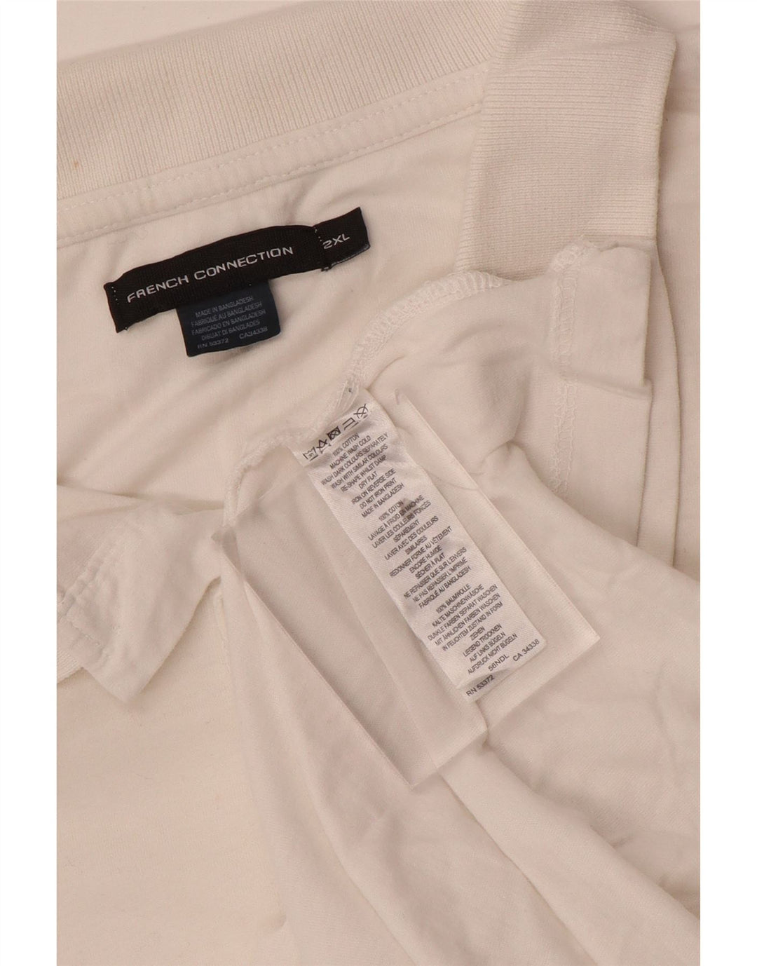 Polo da uomo French Connection 2XL cotone bianco