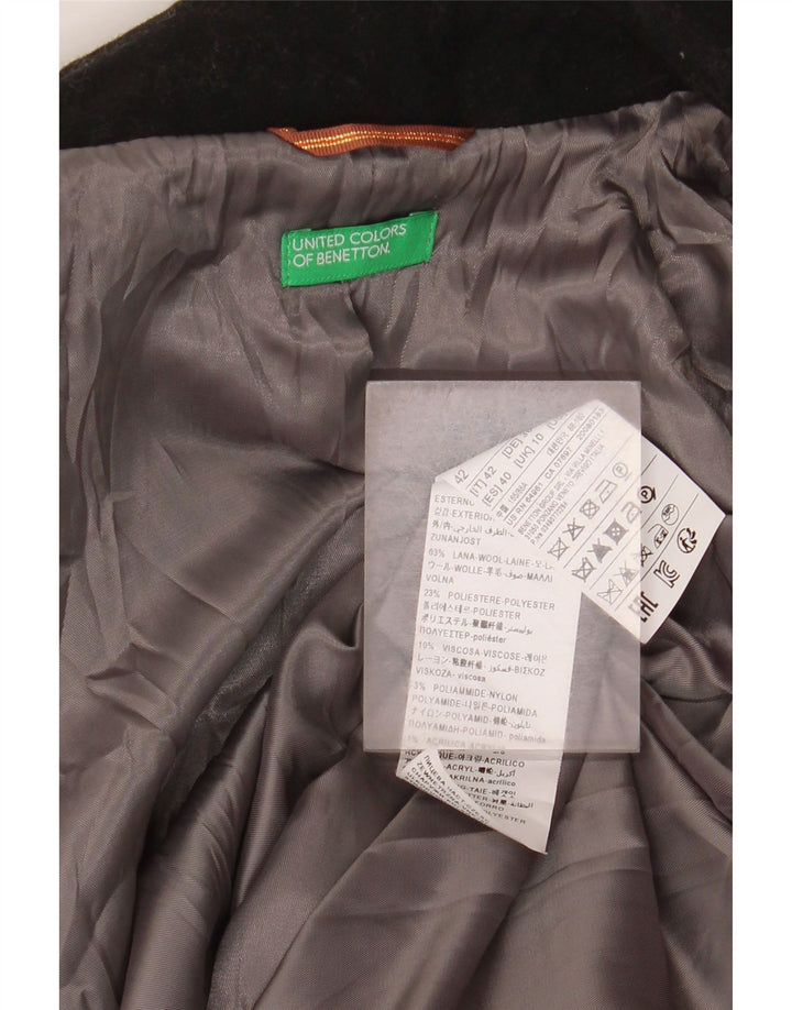 Cappotto oversize da donna Benetton UK 10 piccolo in lana nera