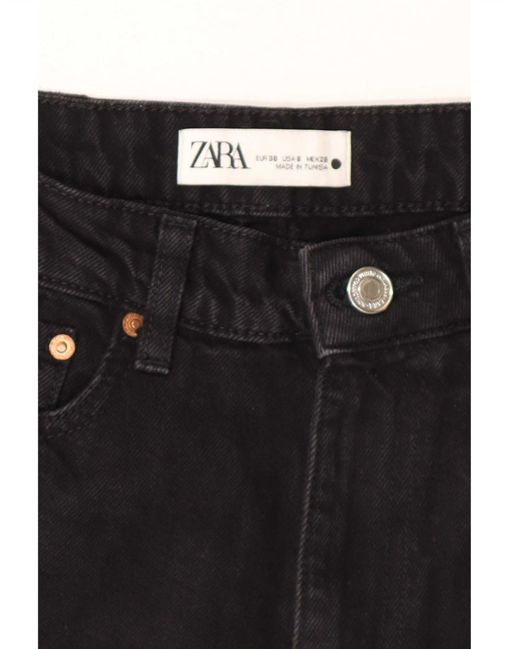 Jeans dritti da donna Zara EU 38 piccoli W28 L25 neri