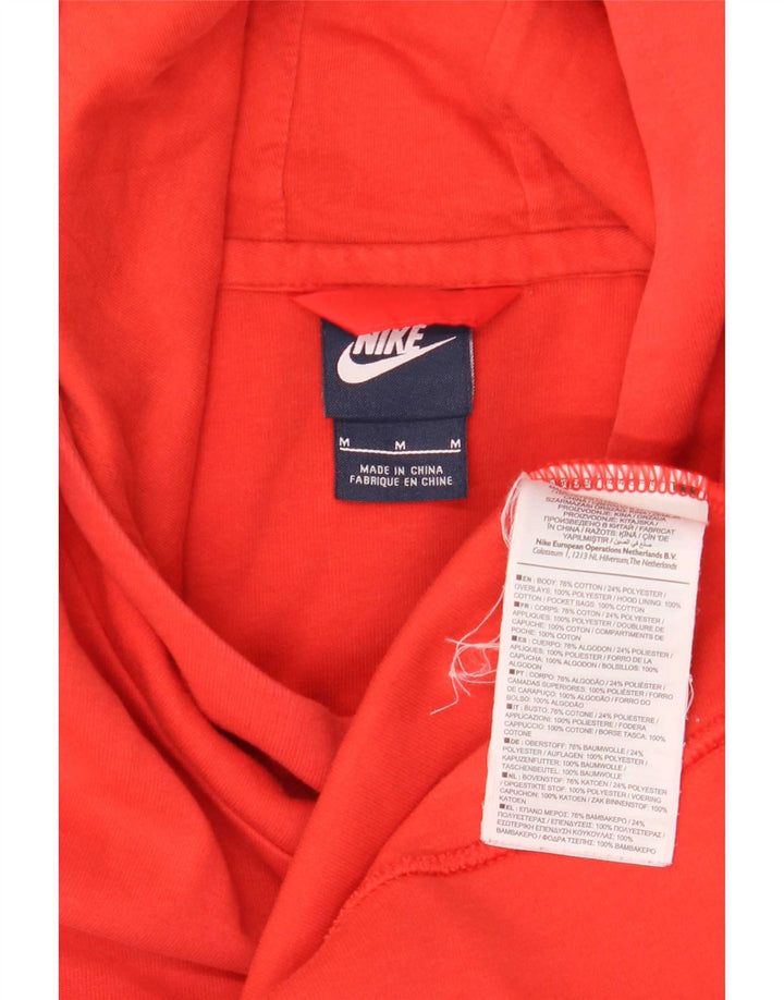 Maglia con cappuccio Nike da uomo in cotone rosso medio