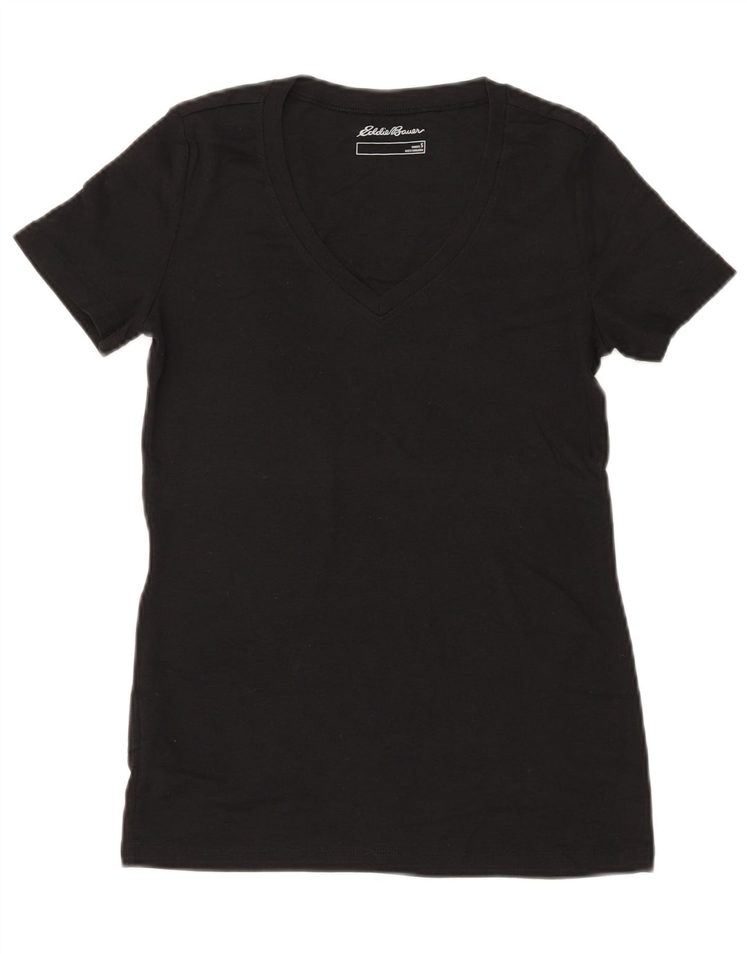 T-shirt da donna EDDIE BAUER UK 10 piccola in cotone nero