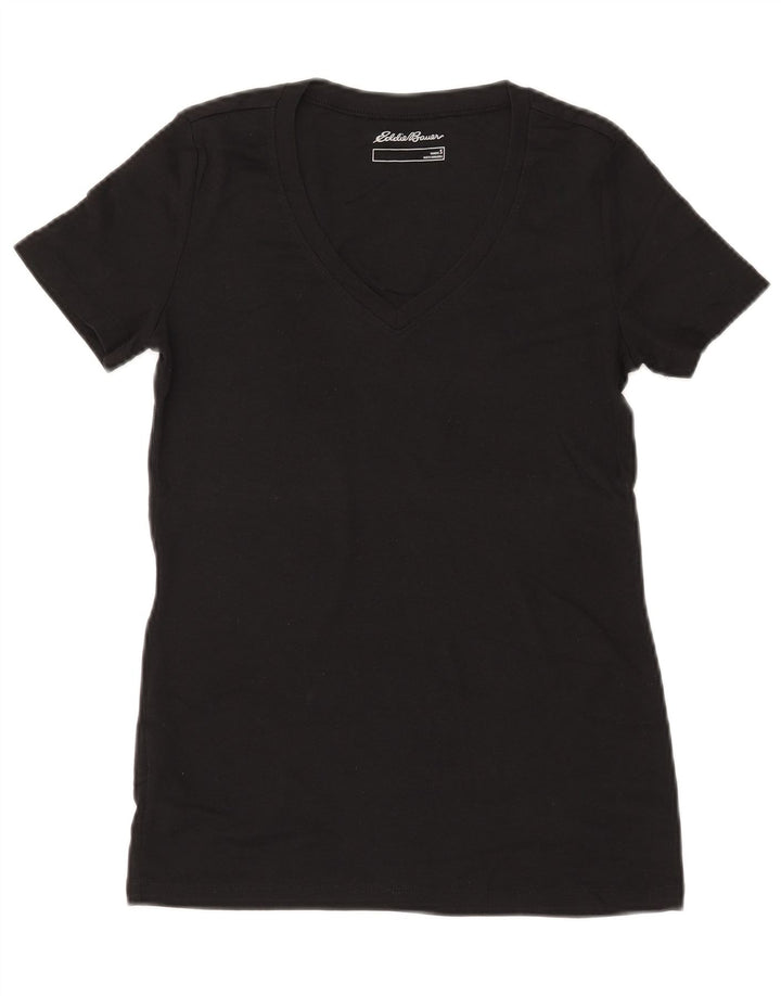 T-shirt da donna EDDIE BAUER UK 10 piccola in cotone nero