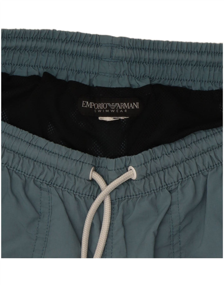 Pantaloncini da bagno grafici da uomo Armani Blu medio