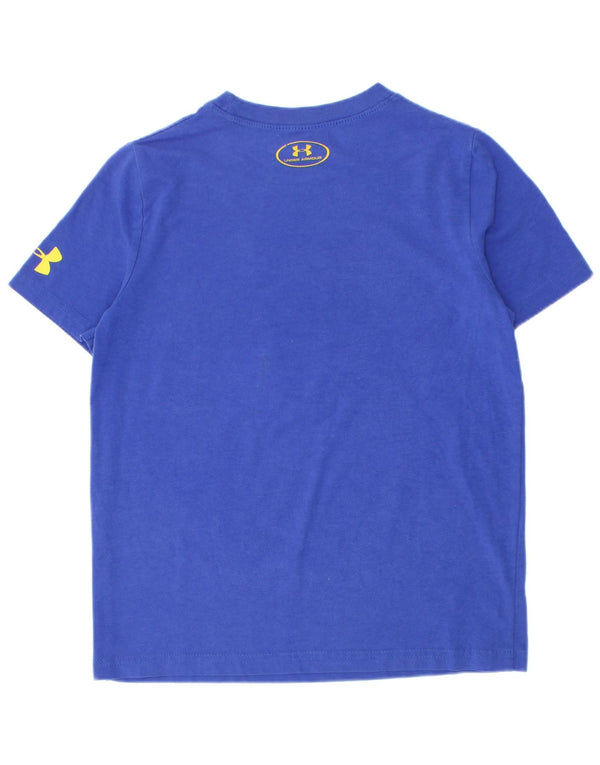 Maglietta grafica da ragazzo Under Armour Top 7-8 anni piccola blu