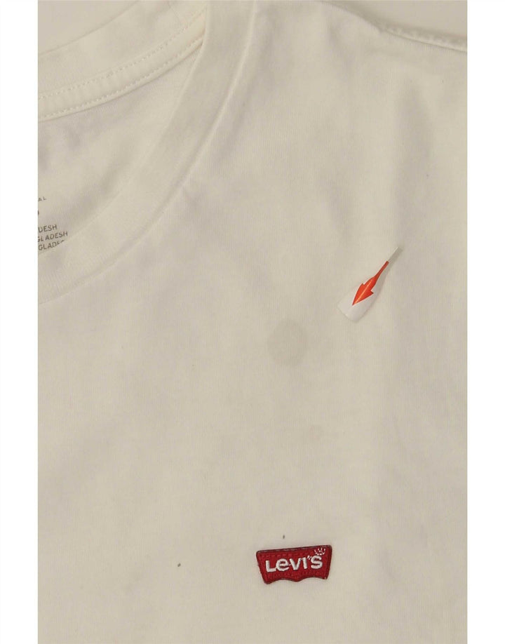 T-shirt standard da uomo Levi's Top grande in cotone bianco