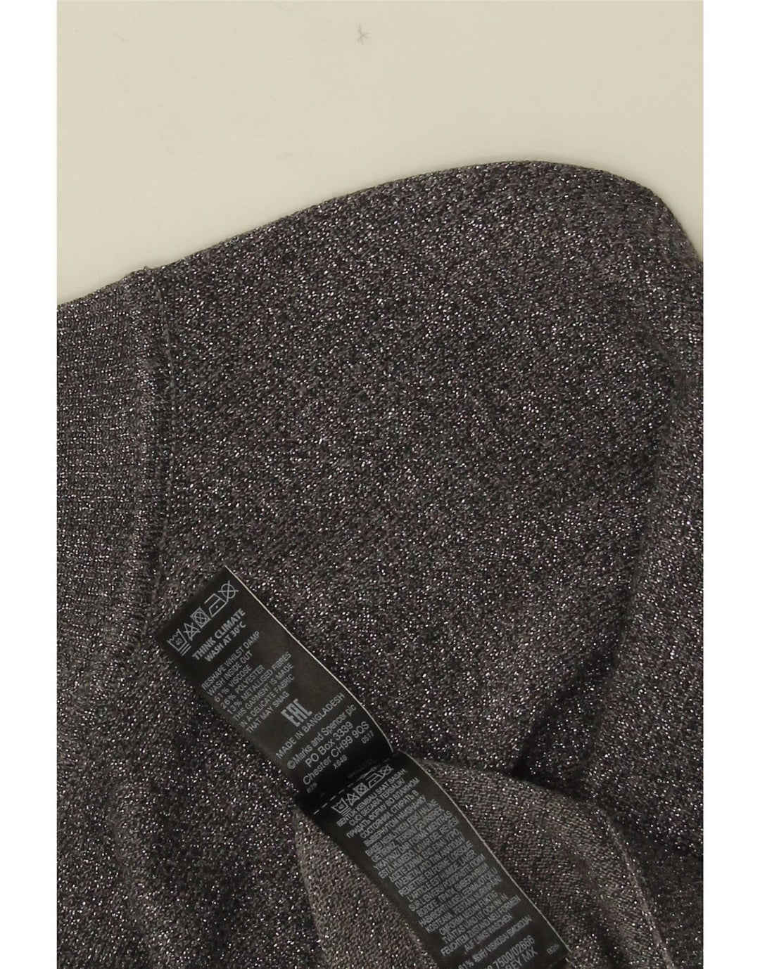 Maglione maglione a collo alto da donna Marks & Spencer UK 14 Grigio medio chiazzato