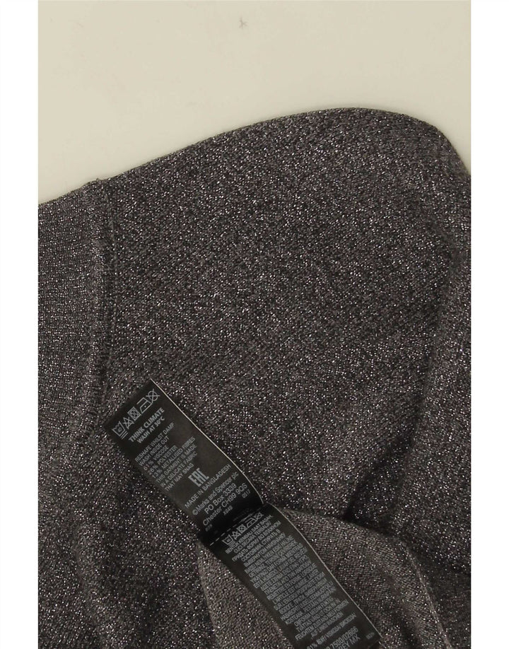 Maglione maglione a collo alto da donna Marks & Spencer UK 14 Grigio medio chiazzato