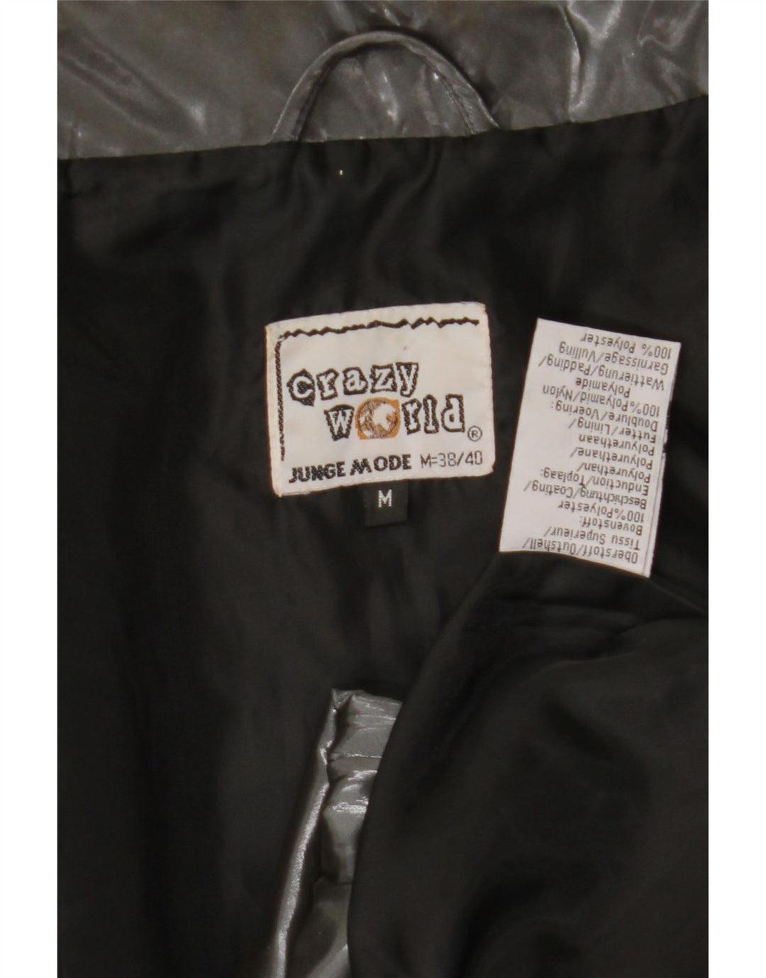Bomber oversize da donna Crazy World UK 14 poliestere nero medio