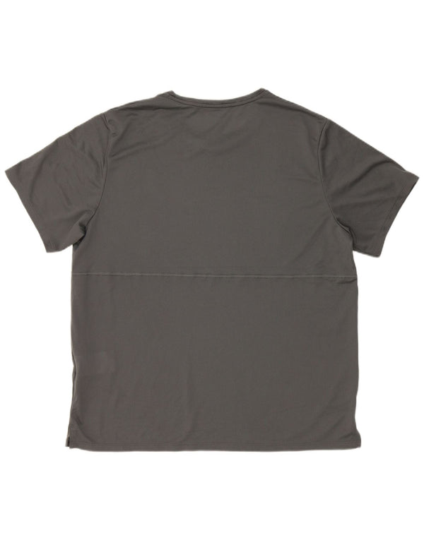 T-shirt Nike Dri Fit da uomo Top XL in poliestere grigio