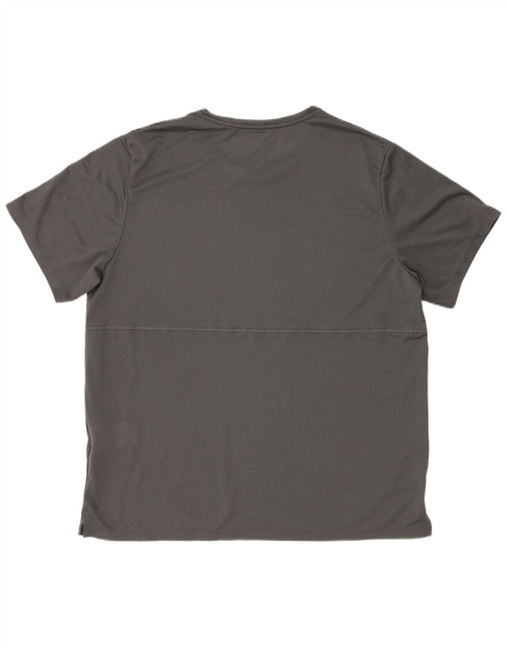 T-shirt Nike Dri Fit da uomo Top XL in poliestere grigio