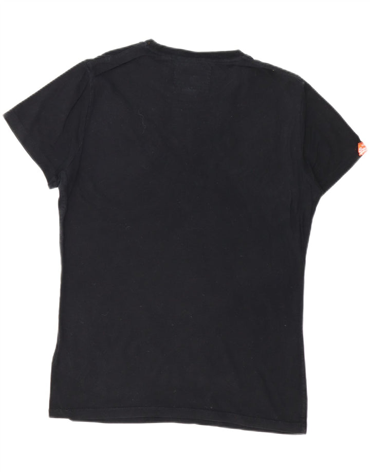 T-shirt da uomo SUPERDRY Top in cotone nero medio