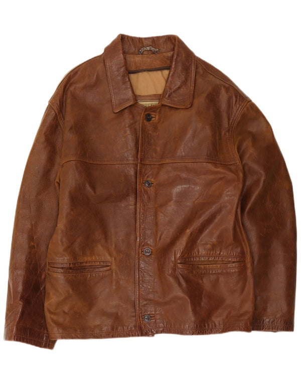 Giacca in pelle da uomo Bello Boys UK 42 XL Marrone