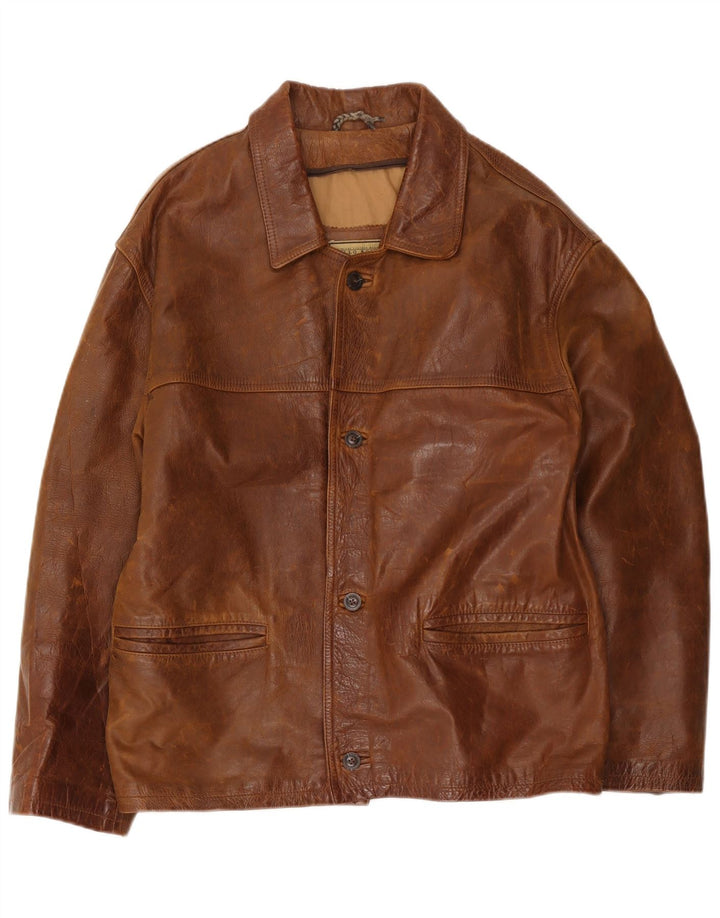 Giacca in pelle da uomo Bello Boys UK 42 XL Marrone