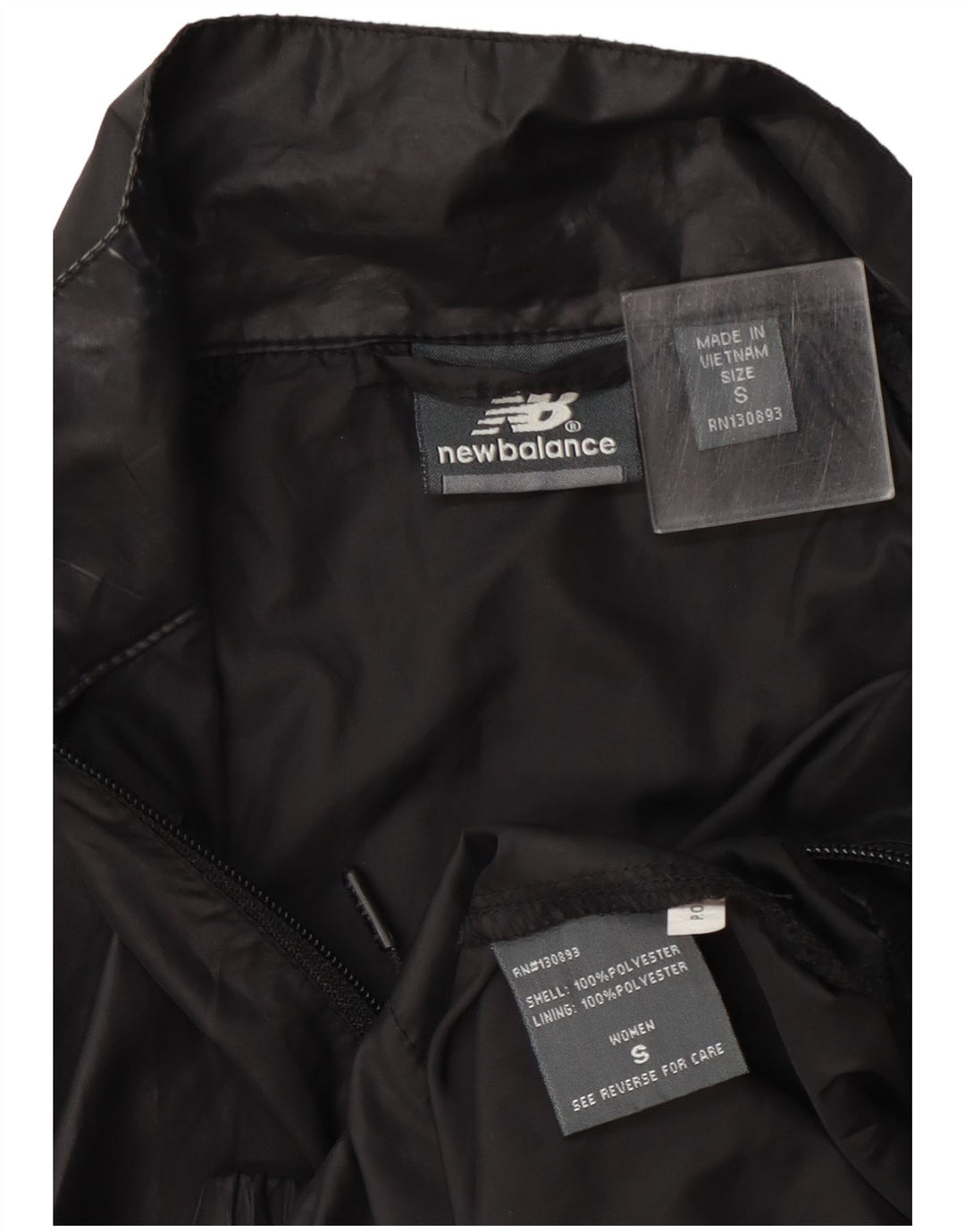 Giacca da tuta grafica da donna New Balance UK 8 piccola in poliestere nero