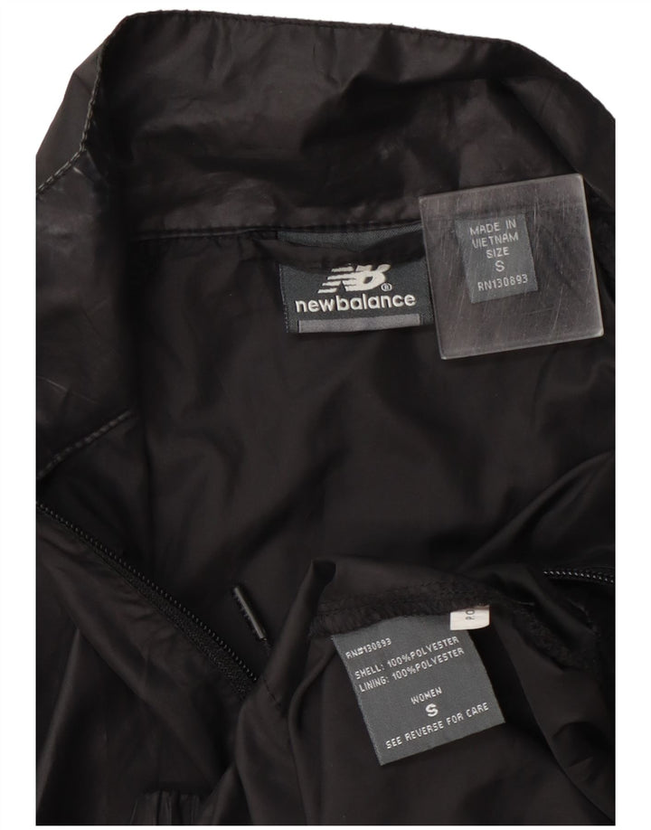 Giacca da tuta grafica da donna New Balance UK 8 piccola in poliestere nero