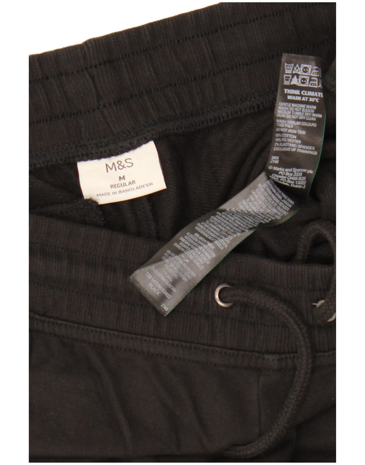 Pantaloni da tuta da uomo Marks & Spencer medio cotone nero