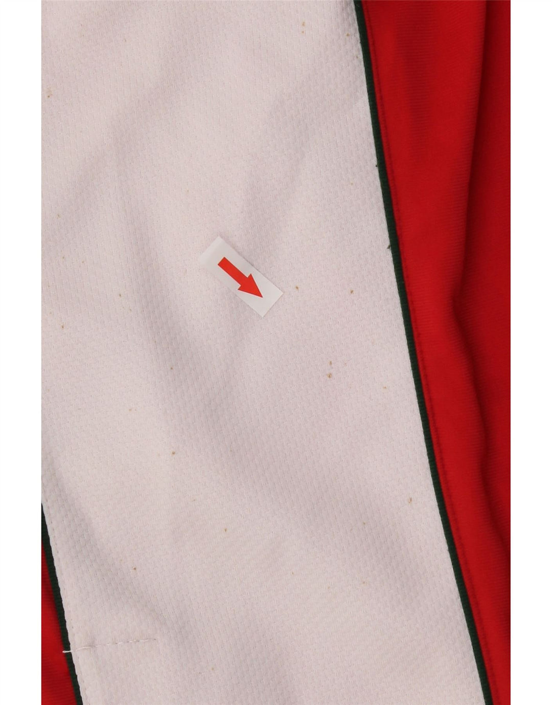 Pantaloni da tuta vintage da donna IT 40 Small Rosso Colourblock Poliestere